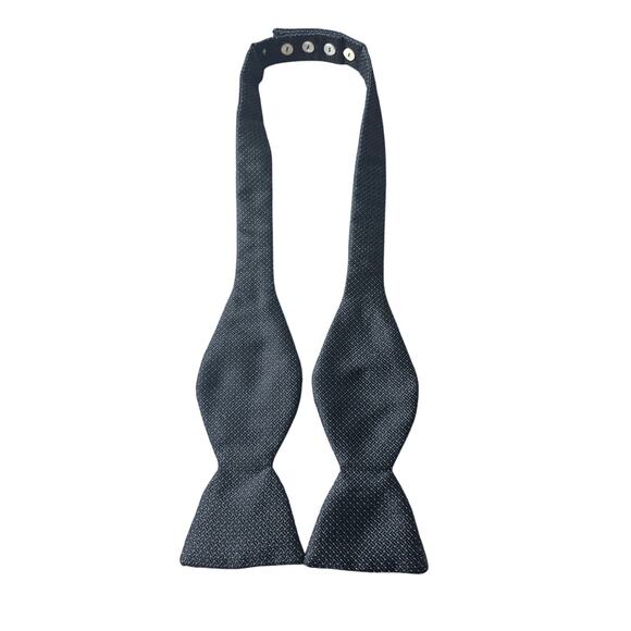 Carrot & Gibbs Silk Textured Dot Tux Vest and Bow Tie Set Sz L - Picture 1 of 5